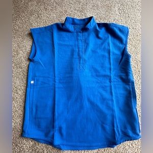 Figs royal blue XXS scrub top